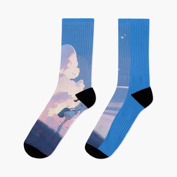 Item preview, Dreamy Anime Couple Sky Clouds Nostalgic Fine Landscape  designed and sold by Rehnair.