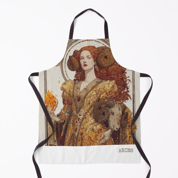 Item preview, Aries Zodiac Art - Vintage Nouveau Fire Aries Goddess designed and sold by KissMyBerry.