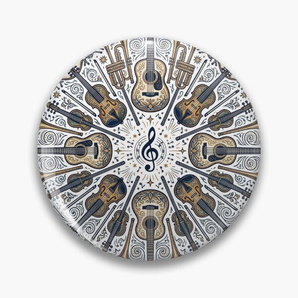 Item preview, Collection of musical instruments arranged into a circular mandala pattern designed and sold by misbahsiro.