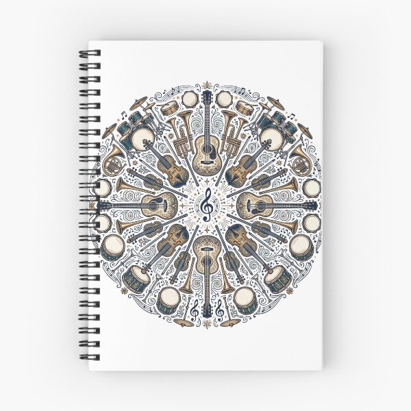 Item preview, Collection of musical instruments arranged into a circular mandala pattern designed and sold by misbahsiro.
