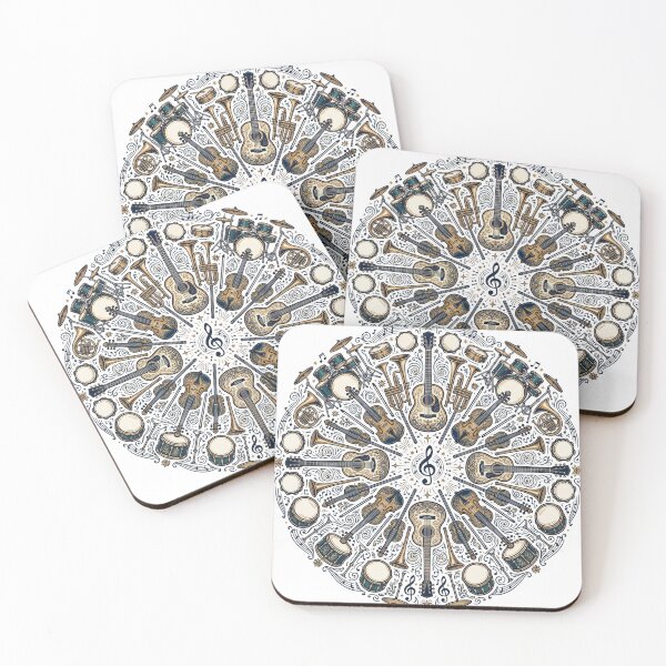 Item preview, Collection of musical instruments arranged into a circular mandala pattern designed and sold by misbahsiro.