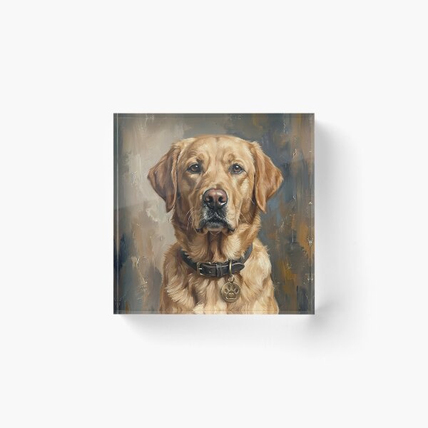 Item preview, Elegant Labrador Retriever Oil Painting Portrait – Modern Dog Artwork designed and sold by Pfotenfaden.