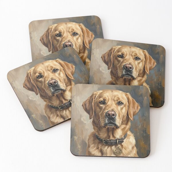 Item preview, Elegant Labrador Retriever Oil Painting Portrait – Modern Dog Artwork designed and sold by Pfotenfaden.