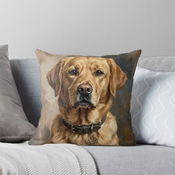 Item preview, Elegant Labrador Retriever Oil Painting Portrait – Modern Dog Artwork designed and sold by Pfotenfaden.