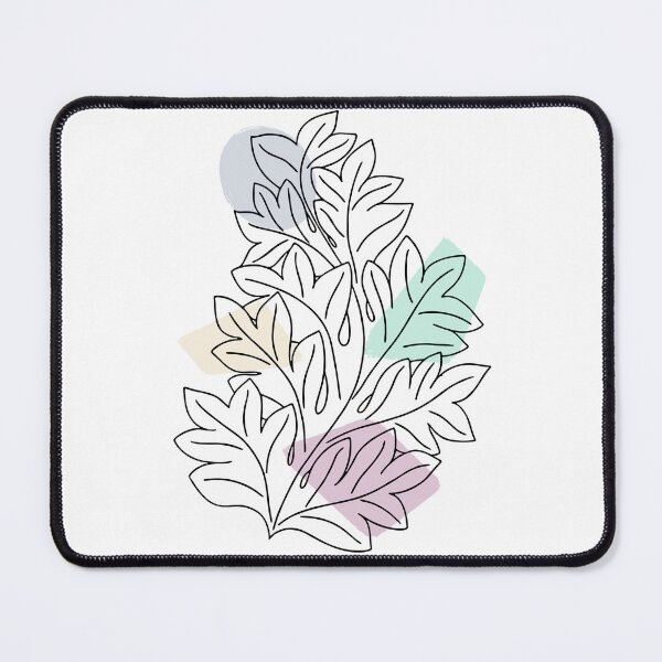 Item preview, Minimalist Pastel Leaf Line Art - Abstract Boho Botanical designed and sold by CorAleArt.