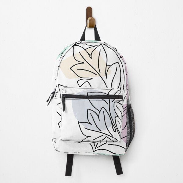 Item preview, Minimalist Pastel Leaf Line Art - Abstract Boho Botanical designed and sold by CorAleArt.