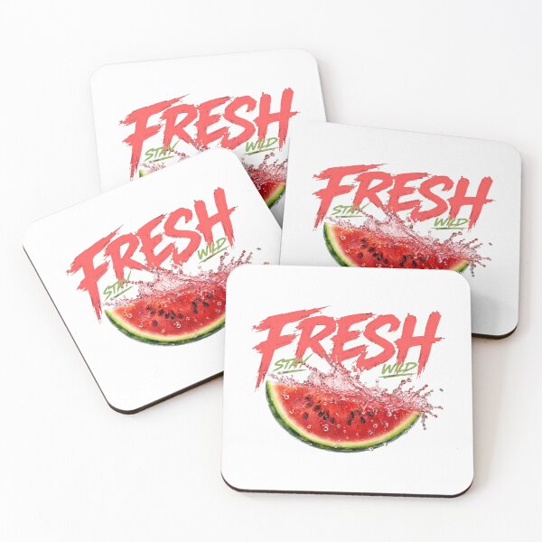 Item preview, Fresh Watermelon Slice Water Splash Art designed and sold by FlatInkStudio.