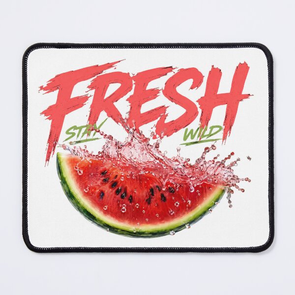 Item preview, Fresh Watermelon Slice Water Splash Art designed and sold by FlatInkStudio.