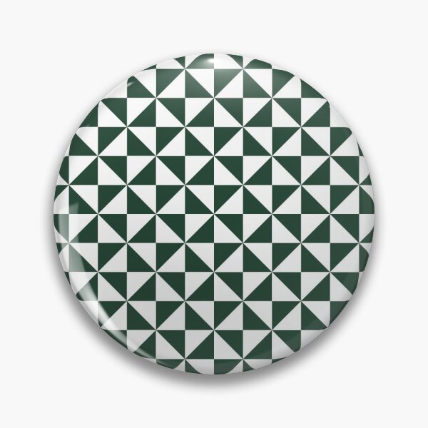 Item preview, White And Forest Green Pinwheel Pattern designed and sold by pattern-archive.