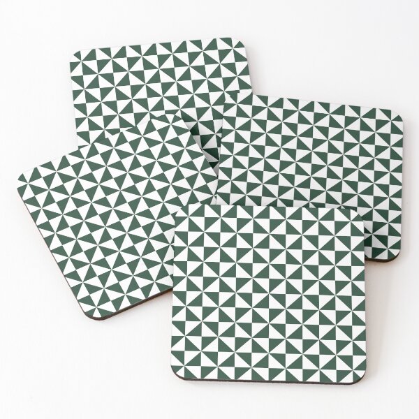 Item preview, White And Forest Green Pinwheel Pattern designed and sold by pattern-archive.