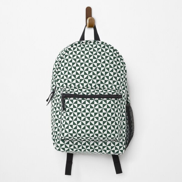 Item preview, White And Forest Green Pinwheel Pattern designed and sold by pattern-archive.