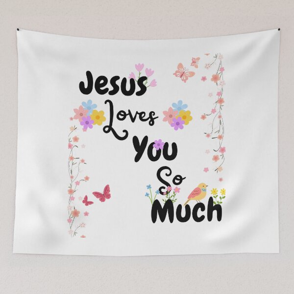 Item preview, Jesus Loves You Tee designed and sold by 8IsEnuff4Us.