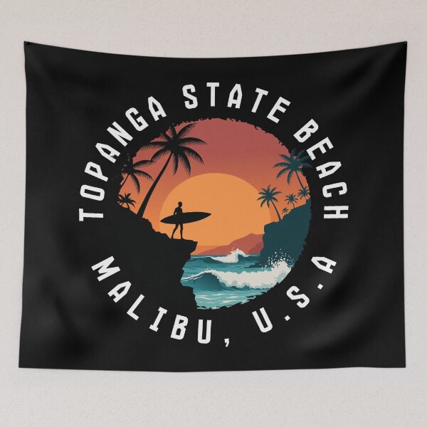 Item preview, Topanga State Beach – Malibu (with White Lettering) designed and sold by VelvetRoom.