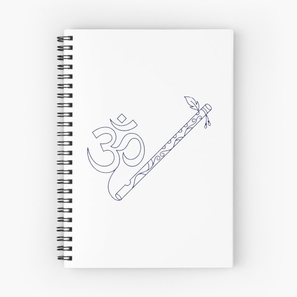 Item preview, Minimalist Om Symbol and Flute Line Art designed and sold by DuckOddity.