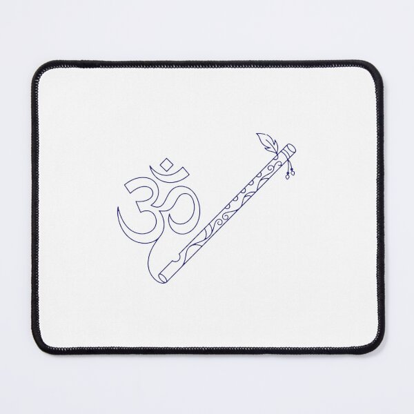Item preview, Minimalist Om Symbol and Flute Line Art designed and sold by DuckOddity.
