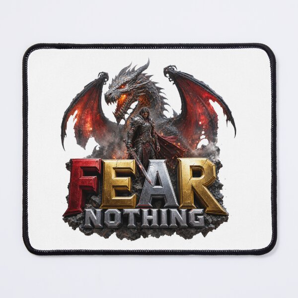Item preview, Fear Nothing – Bold Motivational Artwork designed and sold by THAMIM REALITY 2.0.