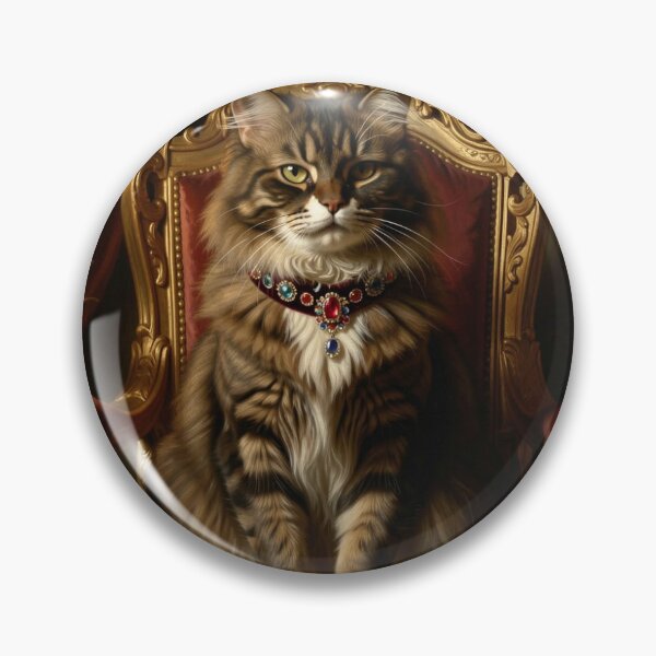 Item preview, Regal Persian Cat in Baroque Setting with Velvet Collar and Pearl Elegance designed and sold by FotoworldEdel.