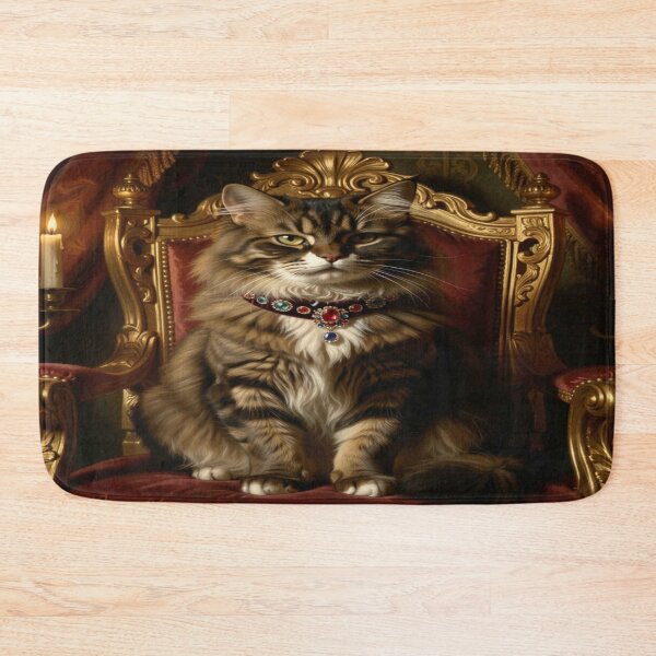 Item preview, Regal Persian Cat in Baroque Setting with Velvet Collar and Pearl Elegance designed and sold by FotoworldEdel.