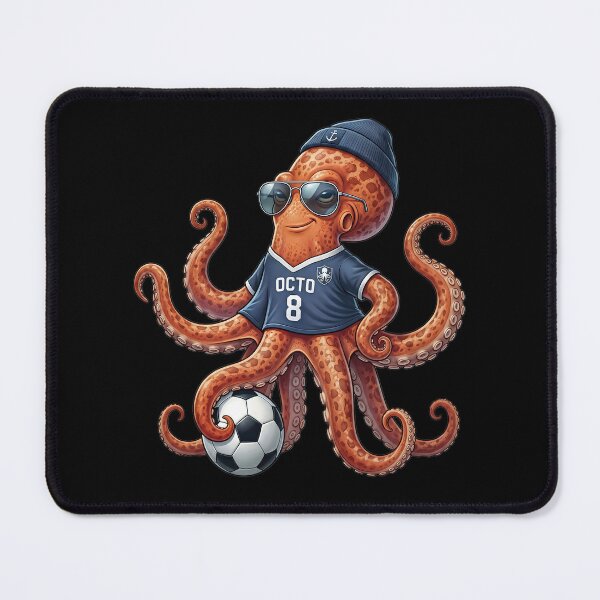 Item preview, Cool octopus plays football designed and sold by ReneMM.