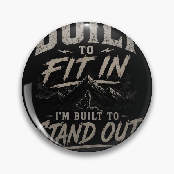 Item preview, I'm Not Built to Fit In, I'm Built to Stand Out – Motivational Wolf Typography Design designed and sold by NBT-NOVA.