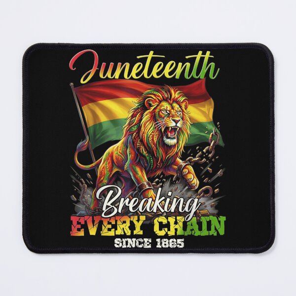 Item preview, Juneteenth Breaking Every Chain Since 1865 African American Freedom Lion Flag designed and sold by DuneHaicna.