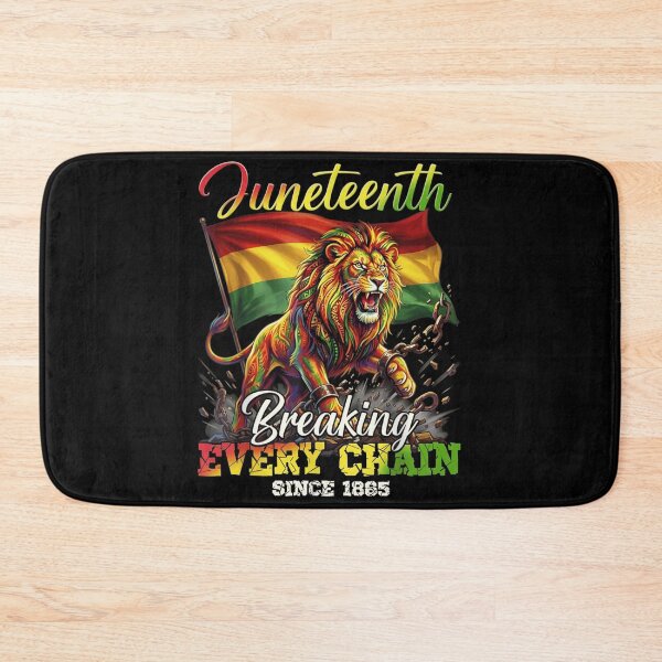 Item preview, Juneteenth Breaking Every Chain Since 1865 African American Freedom Lion Flag designed and sold by DuneHaicna.