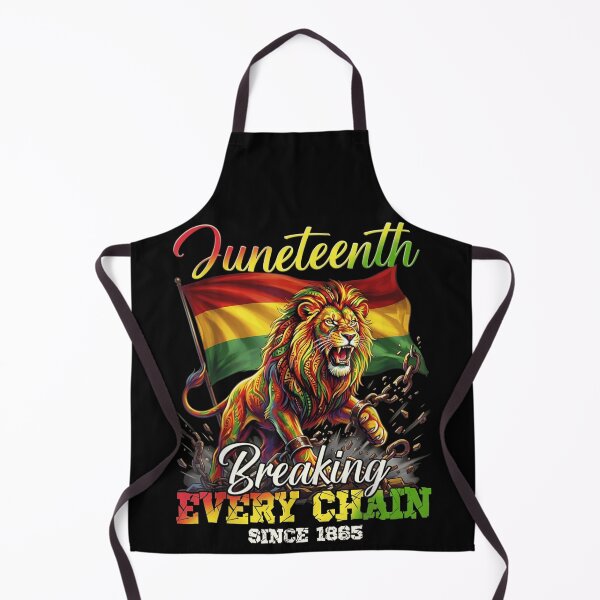Item preview, Juneteenth Breaking Every Chain Since 1865 African American Freedom Lion Flag designed and sold by DuneHaicna.