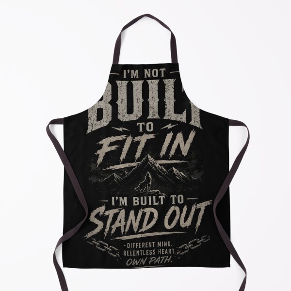 Item preview, I'm Not Built to Fit In, I'm Built to Stand Out – Motivational Wolf Typography Design designed and sold by NBT-NOVA.