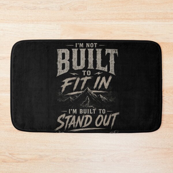 Item preview, I'm Not Built to Fit In, I'm Built to Stand Out – Motivational Wolf Typography Design designed and sold by NBT-NOVA.