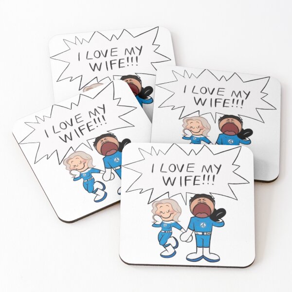 Item preview, I Love My Wife Fantastic Four Meme | Reed Richards & Sue Storm Comic Fan Art designed and sold by NDrake31.