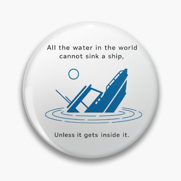 Item preview, All the Water in the World Cannot Sink a Ship – Motivational Quote designed and sold by syedkhalidh.