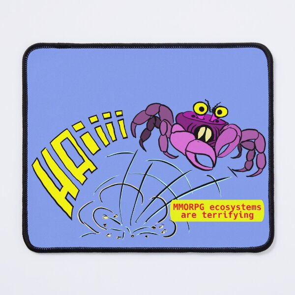 Item preview, MMORPG ecosystems are terrifying - crabs know karate ! designed and sold by LittleGreyMan2026.