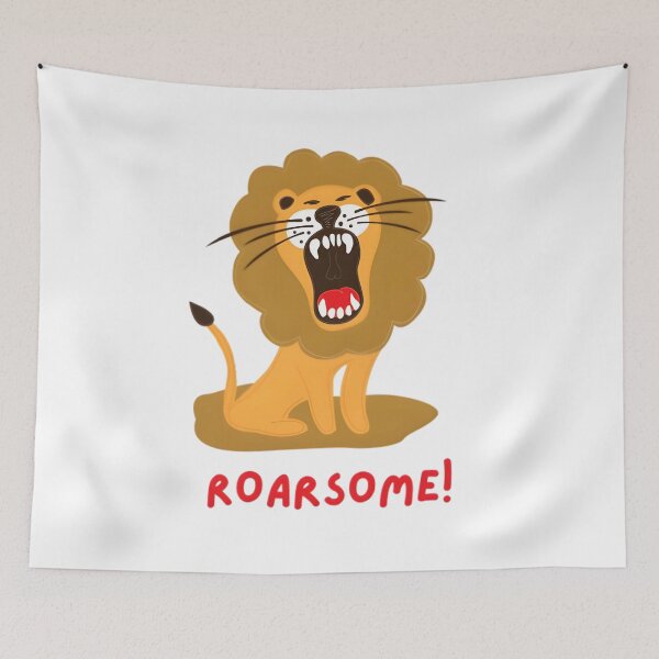 Item preview, Cute Cartoon Roaring Lion Wild Animal Art - ROARSOME! designed and sold by ROARSOME DESiGNS.