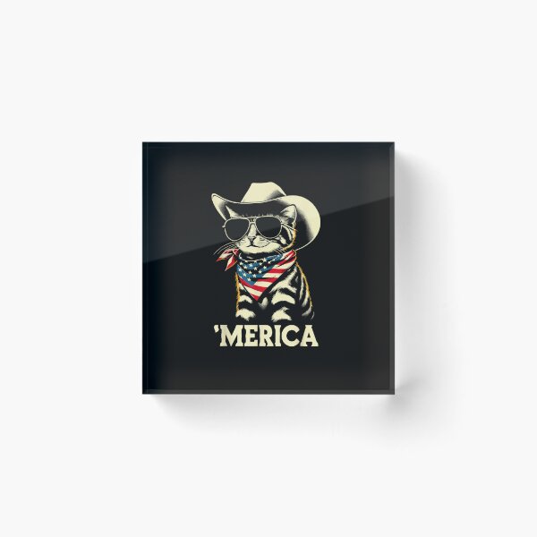 Item preview, 'Merica Cat Cowboy American Patriotic Feline designed and sold by GrumpySableye.