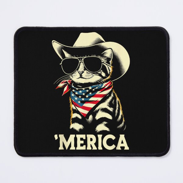 Item preview, 'Merica Cat Cowboy American Patriotic Feline designed and sold by GrumpySableye.