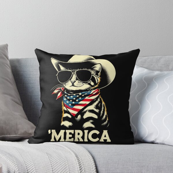 Item preview, 'Merica Cat Cowboy American Patriotic Feline designed and sold by GrumpySableye.