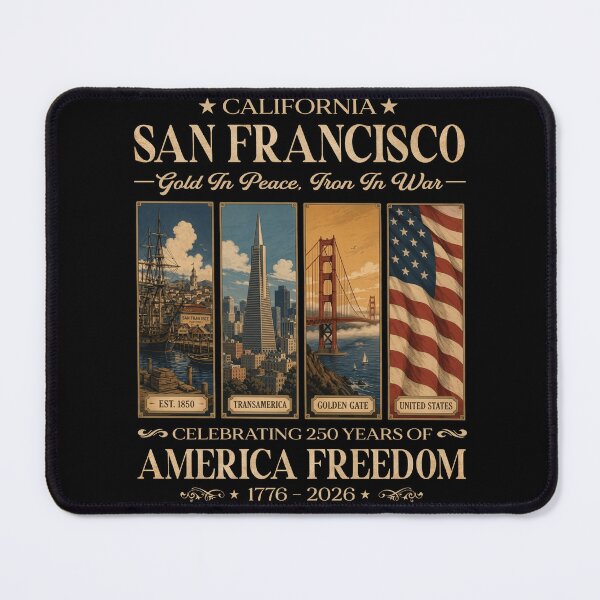Item preview, CALIFORNIA SAN FRANCISCO Gold In Peace, Iron In War  Celebrating 250 Years Of American Freedom 1776 - 2026 designed and sold by VegaPPAr.