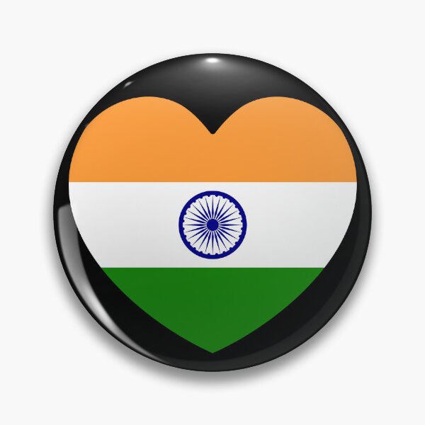 Item preview, India Flag Heart designed and sold by shitpostee.