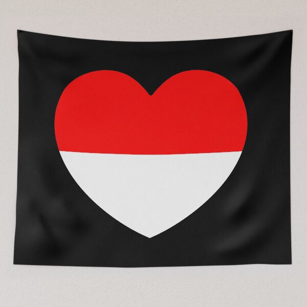 Item preview, Indonesia Flag Heart designed and sold by shitpostee.