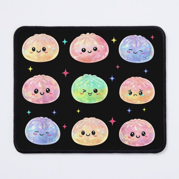 Item preview, Cute Kawaii Pastel Galaxy Dumplings Glittering Space Dim Sum Emotional Characters designed and sold by MariCanal.