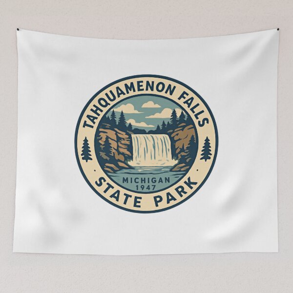 Item preview, Tahquamenon Falls Michigan 1947 State Park Travel Souvenir Outdoors Nature designed and sold by Simsimah26Parks.