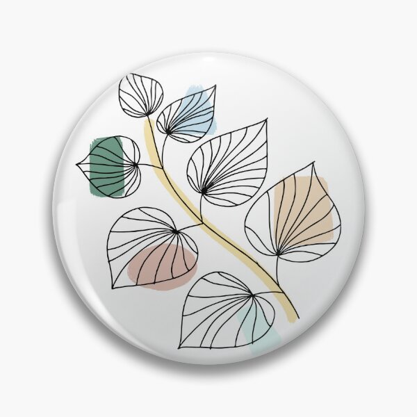 Item preview, Minimalist Veined Leaf Line Art - Abstract Boho Botanical Branch designed and sold by CorAleArt.