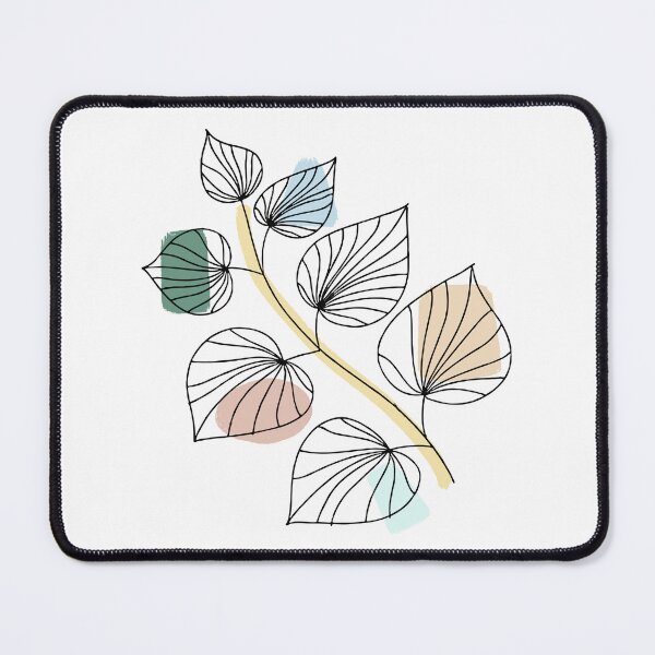 Item preview, Minimalist Veined Leaf Line Art - Abstract Boho Botanical Branch designed and sold by CorAleArt.