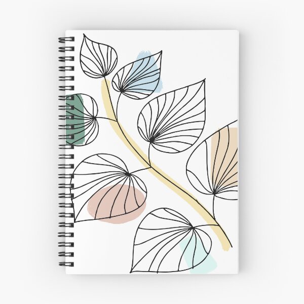 Item preview, Minimalist Veined Leaf Line Art - Abstract Boho Botanical Branch designed and sold by CorAleArt.