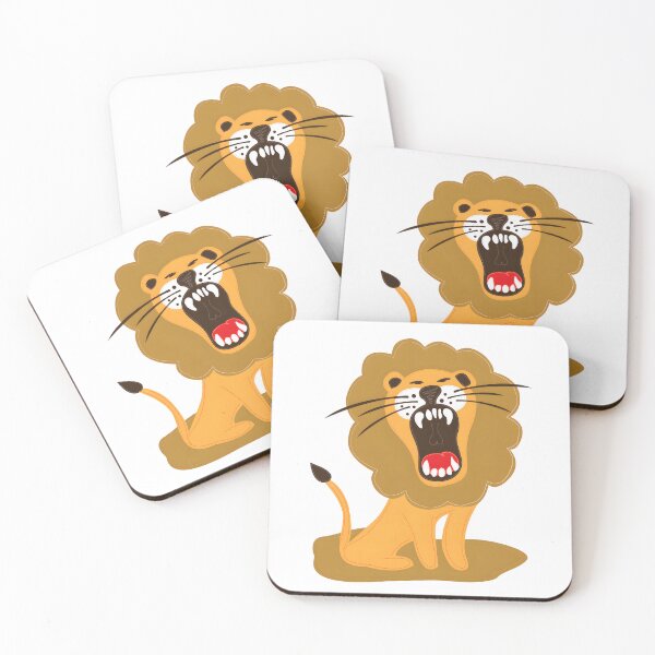 Item preview, Cute Cartoon Roaring Lion Wild Animal Art  designed and sold by ROARSOME DESiGNS.