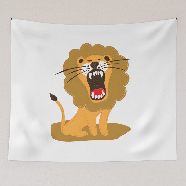Item preview, Cute Cartoon Roaring Lion Wild Animal Art  designed and sold by ROARSOME DESiGNS.