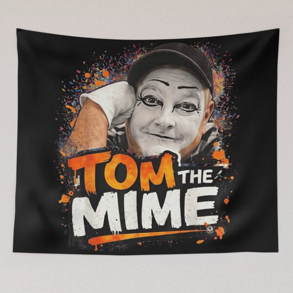 Item preview, Tom The Mime Artistic Paint Splatter Circus Performer Retro Street Theater designed and sold by MariCanal.