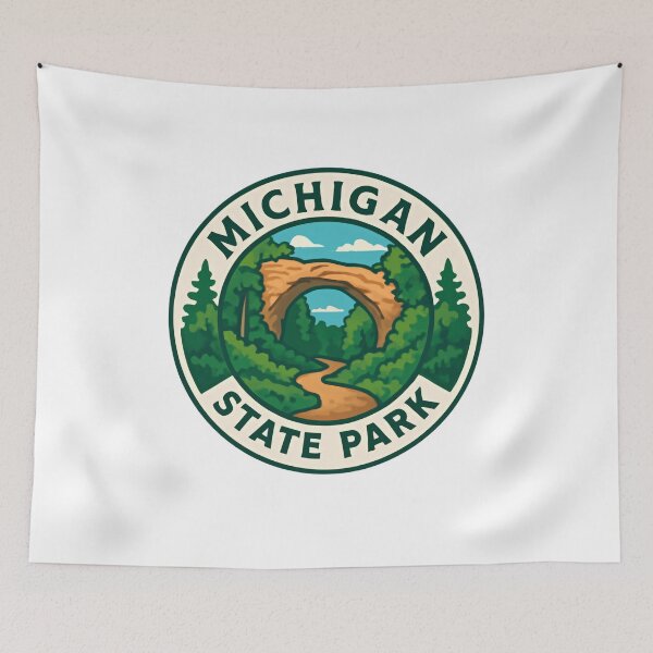 Item preview, Michigan State Park Michigan Travel Hiking Outdoor Nature Lover designed and sold by Simsimah26Parks.