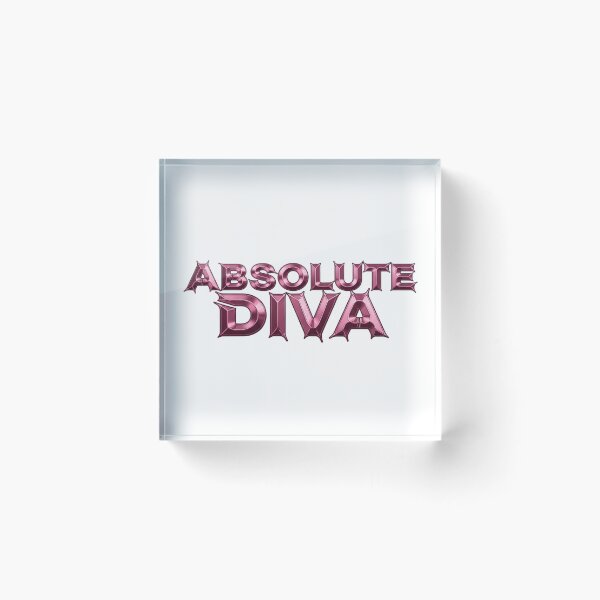 Item preview, Y2K Pink Liquid Chrome Absolute Diva Typography designed and sold by DripCultureLab.