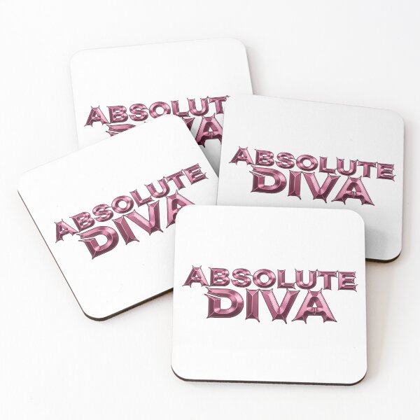 Item preview, Y2K Pink Liquid Chrome Absolute Diva Typography designed and sold by DripCultureLab.